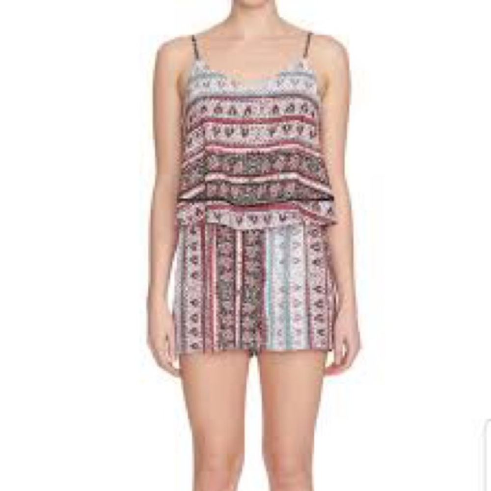 1. State Multicolor Patterned Romper - image 1
